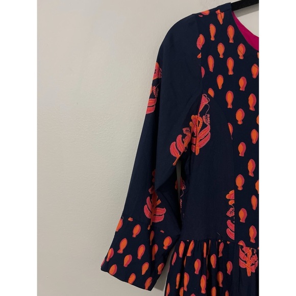 Max Dress Women’s Medíum Blue Multi Pockets Bohemian Made In India - Picture 10 of 14